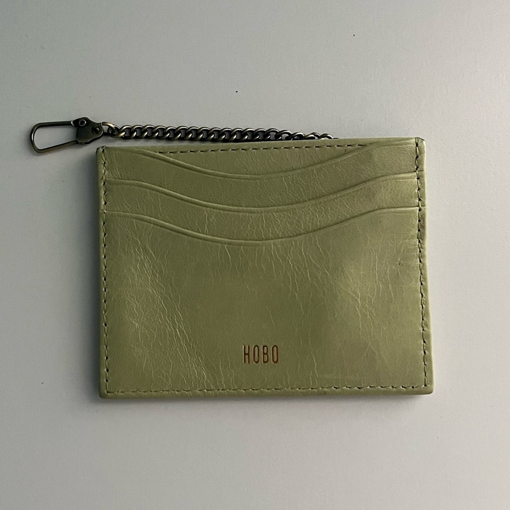 HOBO International Leather Max Card Case in Pistachio